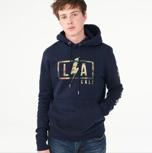Aeropostale Camo LA Lightning Cozy Pullover Hoodie M